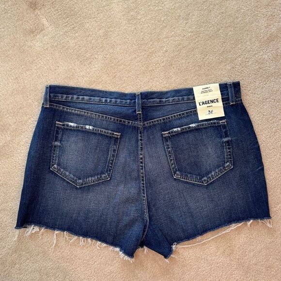 Women’s L’agence Audrey Mid Rise Denim Shorts Sz 34 NWT - Picture 4 of 4